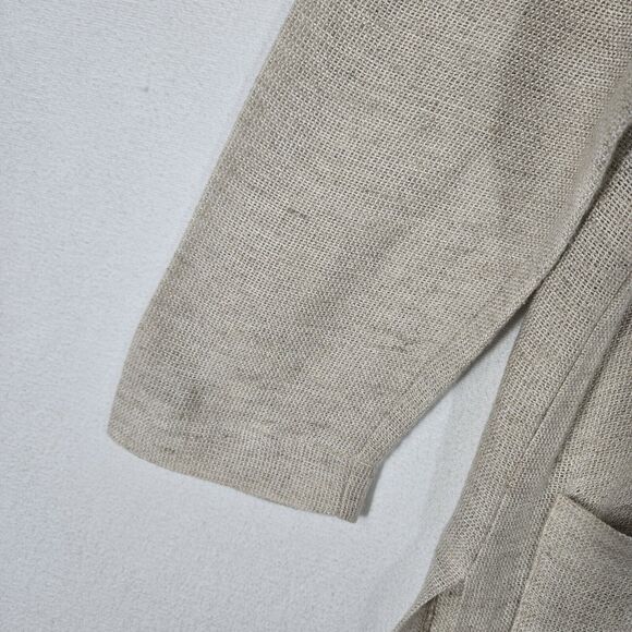 Vtg Campagnie Internationale Express Jacket Linen Blend Pockets Button Front | M - Picture 7 of 14